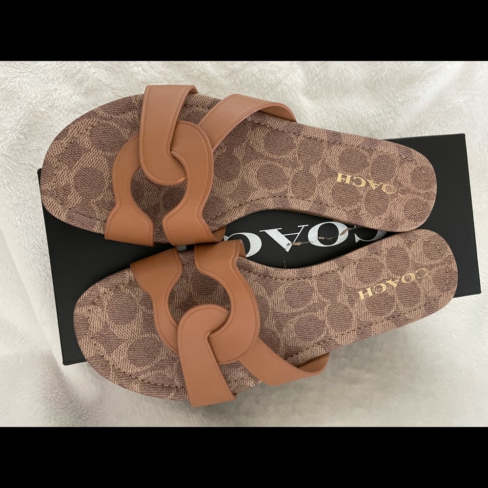 Coach Essie sandals tan size 8.5